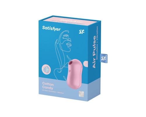 Вакуумний стимулятор із вібрацією Satisfyer Cotton Candy Lilac