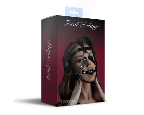 Маска сбруя с кляпом Feral Feelings Head Harness