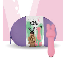 Міні-вібратор FeelzToys Mister Bunny Pink з двома насадками