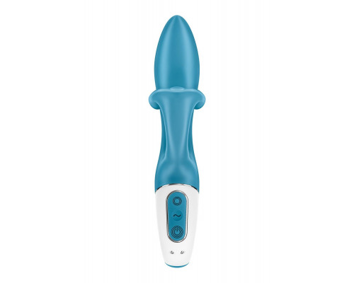 Вібратор-кролик із потрійним відростком Satisfyer Embrace me Turquoise, 2 мотори, діаметр 3,6 см
