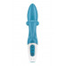 Вібратор-кролик із потрійним відростком Satisfyer Embrace me Turquoise, 2 мотори, діаметр 3,6 см