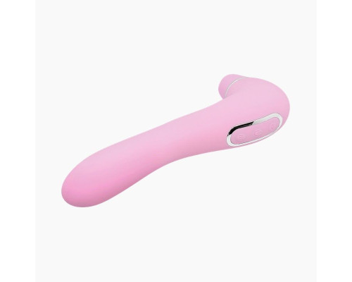 Вібратор і вакуумний стимулятор Alive Midnight Quiver Pink - іграшка 2 в 1