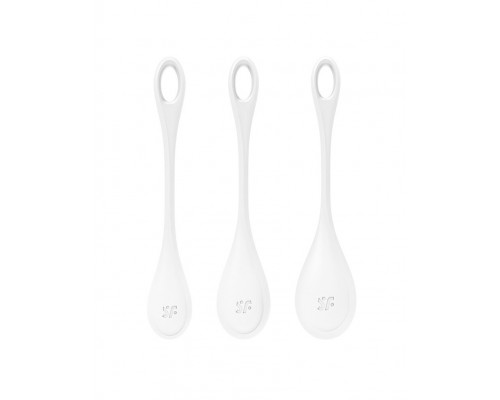 Набір йоні намистин Satisfyer Yoni Power 1 White, діаметр 2-2,5-3см, вага 22-46-74гр