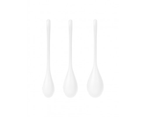 Набір йоні намистин Satisfyer Yoni Power 1 White, діаметр 2-2,5-3см, вага 22-46-74гр