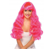 Leg Avenue Neon Star Long Wavy Wig Pink
