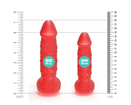 Крафтове мило-член із присоскою Pure Bliss MINI Red, натуральне