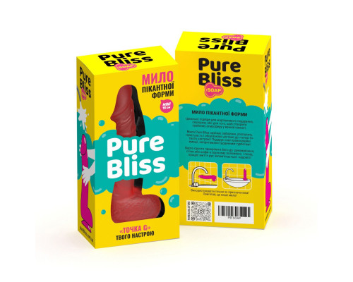 Крафтове мило-член із присоскою Pure Bliss MINI Red, натуральне