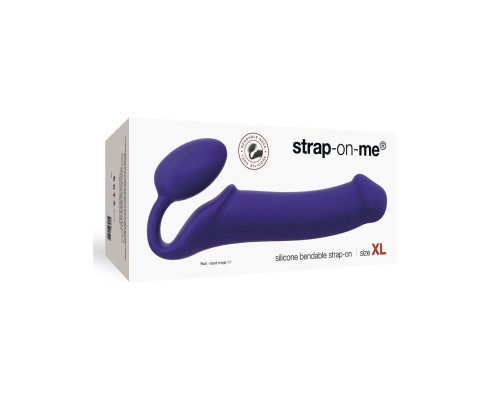 Безремневой страпон Strap-On-Me Violet XL, полностью регулируемый, диаметр 4,5см