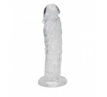 Прозорий фалоімітатор Alive Jelly Dildo Empire, ТПЕ, присоска, діаметр 4.3см, довжина 19.3см