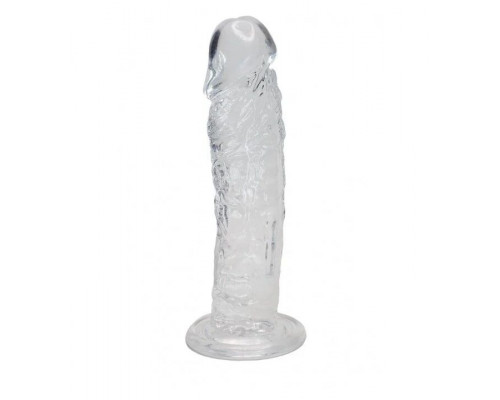 Прозорий фалоімітатор Alive Jelly Dildo Empire, ТПЕ, присоска, діаметр 4.3см, довжина 19.3см
