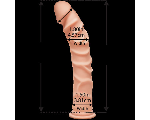 Фалоімітатор Doc Johnson The D - Ragin D - 10 Inch Without Balls - ULTRASKYN, діаметр 3,8см