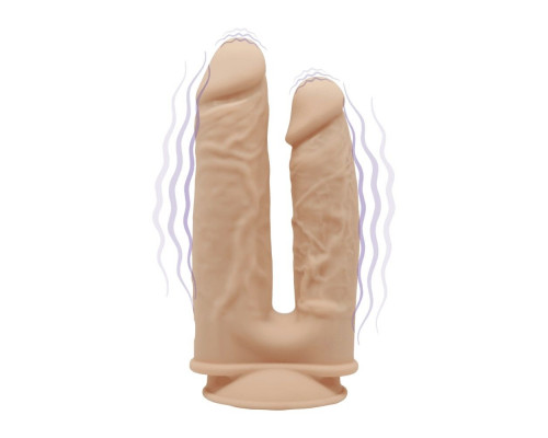 Фалоімітатор подвійний з вібрацією SilexD Double Gusto Flesh Motor (Model 1 size 8" & 7")