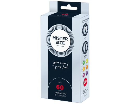 Презервативи Mister Size - pure feel - 60 (10 condoms), товщина 0,05 мм 