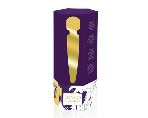 Вібромасажер Rianne S: Bella Mini Wand Purple, 10 режимів роботи, медичний силікон, подарункове пако