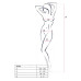 Бодистокинг Passion BS062 white, комбинезон, имитация чулок