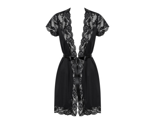 Obsessive 810-PEI-1 peignoir black S/M