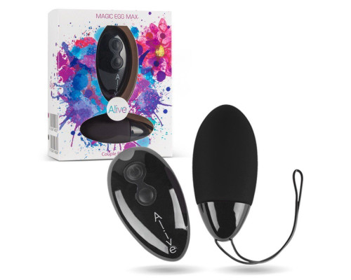 Потужне віброяйце Alive Magic Egg MAX Black з пультом ДУ, потужне