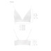 Еластичний топ з мереживом Passion PS001 TOP white, size XL