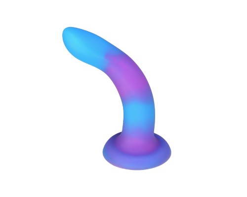 Фалоімітатор, що світиться у темряві, ADDICTION - Rave - 8" Glow in the Dark Dildo - Blue Purple