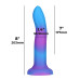 Фалоімітатор, що світиться у темряві, ADDICTION - Rave - 8" Glow in the Dark Dildo - Blue Purple