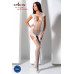 Ажурный бодистокинг с чулками Passion BS082 white