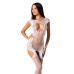 Ажурный бодистокинг с чулками Passion BS082 white