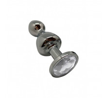 Анальна пробка Wooomy Lollypop Double Ball Metal Plug M