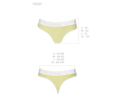 Спортивні трусики-стрінги Passion PS007 PANTIES yellow, size M