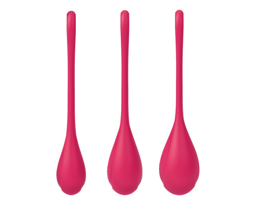 Набір йоні намистин Satisfyer Yoni Power 1 Red, діаметр 2-2,5-3см, вага 22-46-74гр