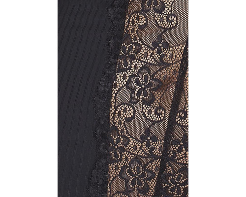 (SALE) Сорочка приталена з чашечками ZOJA CHEMISE black S/M - Passion Exclusive, трусики