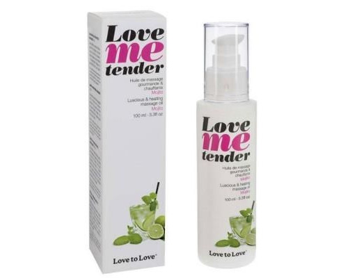 Масажне масло Love To Love LOVE ME TENDER Mojito (100 мл) натуральне без консервантів