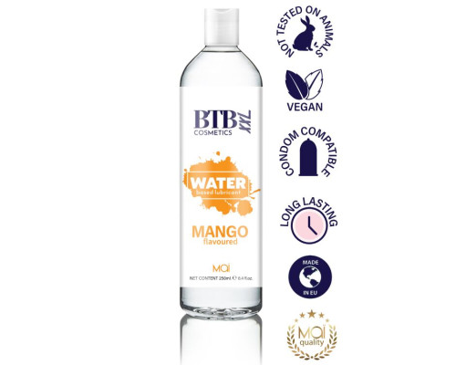 Змазка на водній основі BTB FLAVORED MANGO з ароматом манго (250 мл)