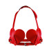 Ліф Серце з натуральної шкіри Feral Feelings - Hearts Bra Red