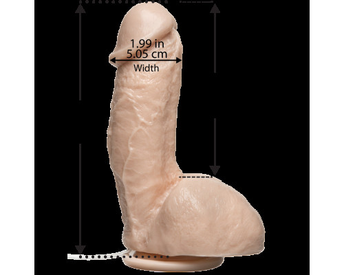 Кінчающий фалоімітатор Doc Johnson The Amazing Squirting Realistic Cock, ПВХ, діаметр 5,1см