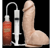 Кінчающий фалоімітатор Doc Johnson The Amazing Squirting Realistic Cock, ПВХ, діаметр 5,1см