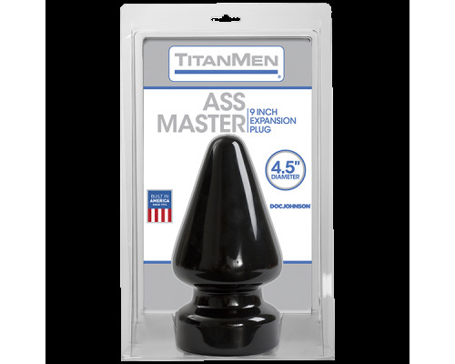 Пробка для фістінгу Doc Johnson Titanmen Tools - Butt Plug - 4.5 Inch Ass Master, діаметр 11,7 см