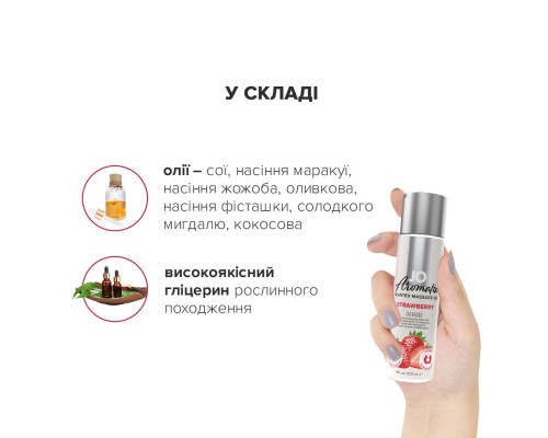 Натуральна масажна олія System JO Aromatix — Massage Oil — Strawberry 120 мл