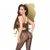 Комплект Penthouse Work It Out Black XL, короткий топ та колготки, ажурне плетіння