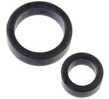 Набор эрекционных колец Doc Johnson Platinum Premium Silicone - The C-Rings - Charcoal