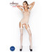 Розпродаж!!! Бодистокинг Passion BS043 white, комбинезон, имитация чулок