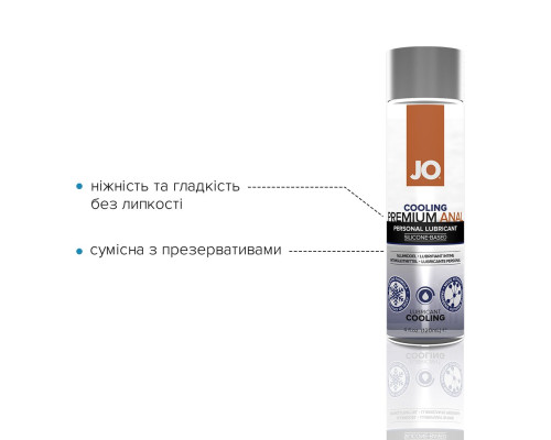 Розпродаж!!! Анальна змазка System JO ANAL PREMIUM — COOLING (120 мл) (термін 01.11.2023)
