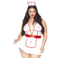 Leg Avenue Roleplay Nightshift Nurse + 1X-2X White/Red