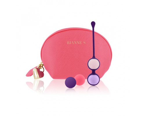 Набір вагінальних кульок Rianne S: Pussy Playballs Coral, вага 15г, 25г, 35г, 55г, монолітні