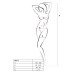 Бодистокинг с имитацией чулок и ажурной вставкой Passion BS072 white