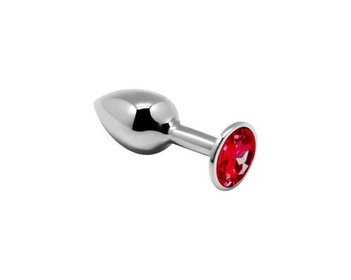 Металева анальна пробка з кристалом Alive Mini Metal Butt Plug Red S