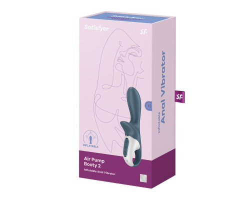 Анальный вибратор Satisfyer Air Pump Booty 2, надувается
