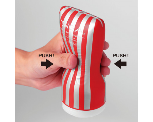 Мастурбатор Tenga Squeeze Tube Cup (м’яка подушечка) стискається