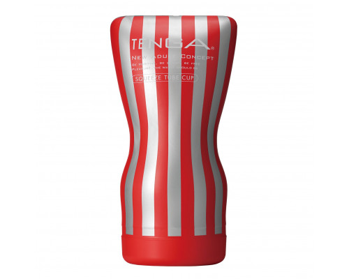 Мастурбатор Tenga Squeeze Tube Cup (м’яка подушечка) стискається