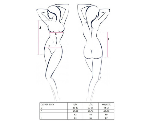 Боді CLOVER BODY black S/M - Passion