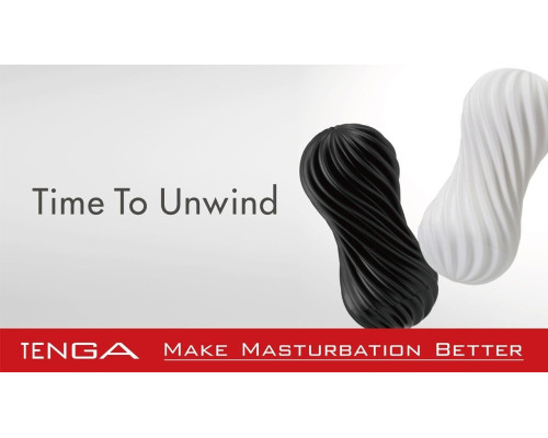 Мастурбатор Tenga FLEX Rocky Black зі змінною інтенсивністю, можна скручувати